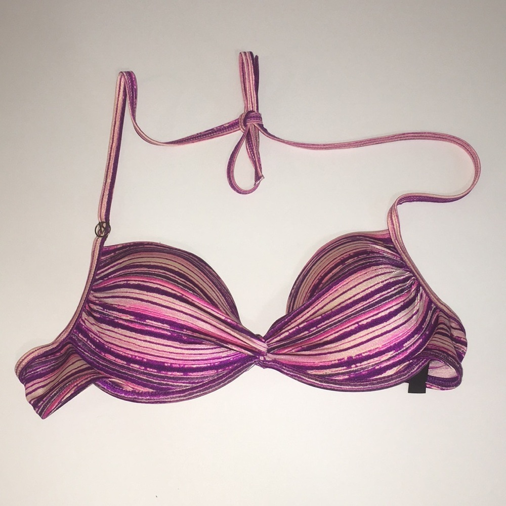 Victoria’s Secret Striped Bikini Top Size 34B.